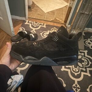 Jordan Sneakers - Black Retro 4 Black cats